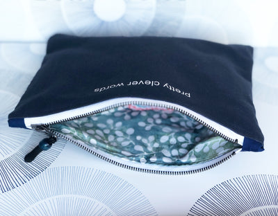 i am the storm in black - zip money makeup bag