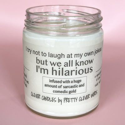 we all know I'm hilarious - vanilla lime candle