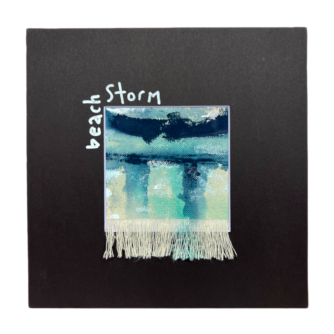 beach storm 2 - painted mixed media art print