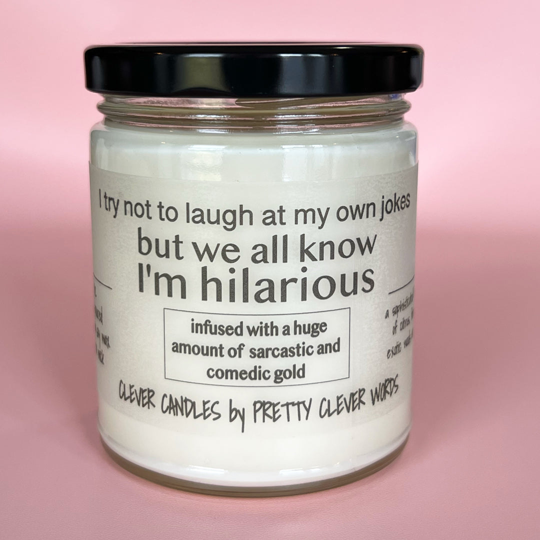 we all know I'm hilarious - vanilla lime candle