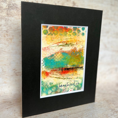 beach color - painted mixed media art print