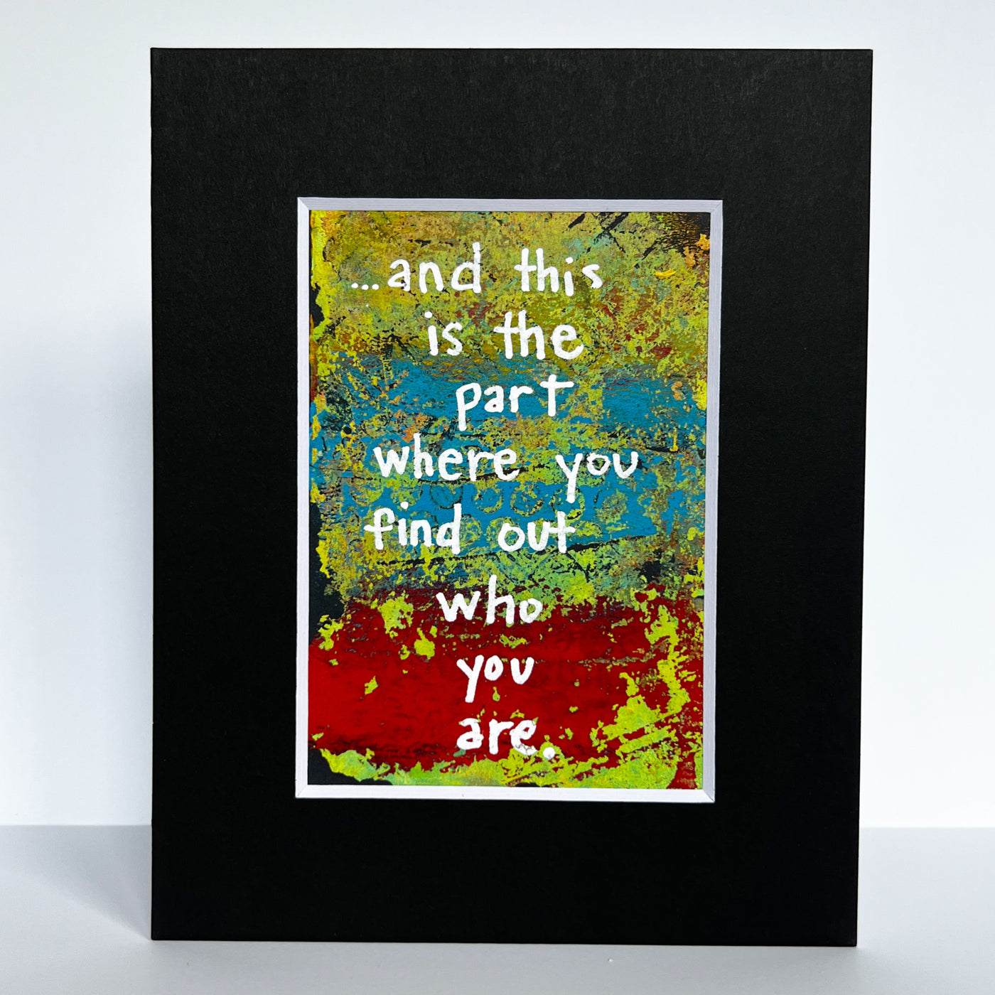 this is the part where you find out who you are - painted art print