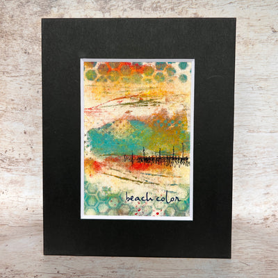 beach color - painted mixed media art print