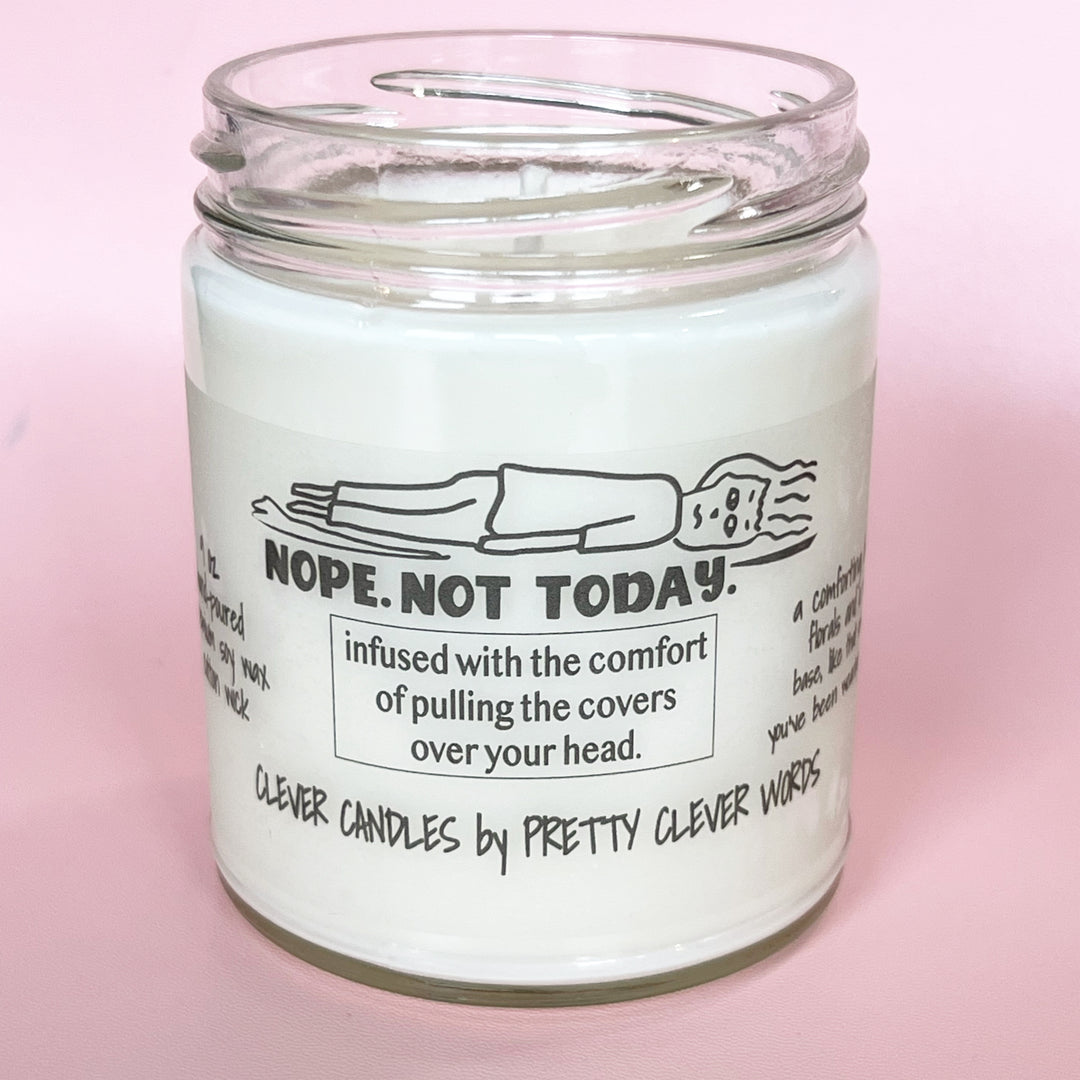nope. not today - mahogany and teakwood candle