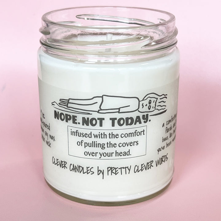 nope. not today - mahogany and teakwood candle