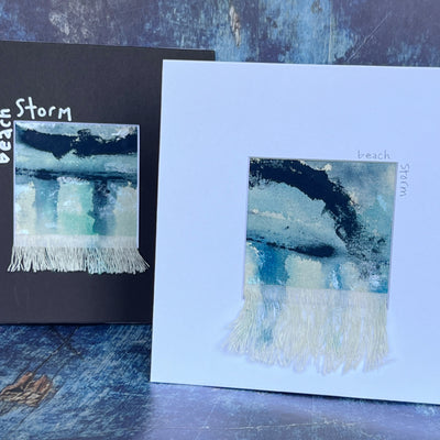 beach storm 1 - painted mixed media art print