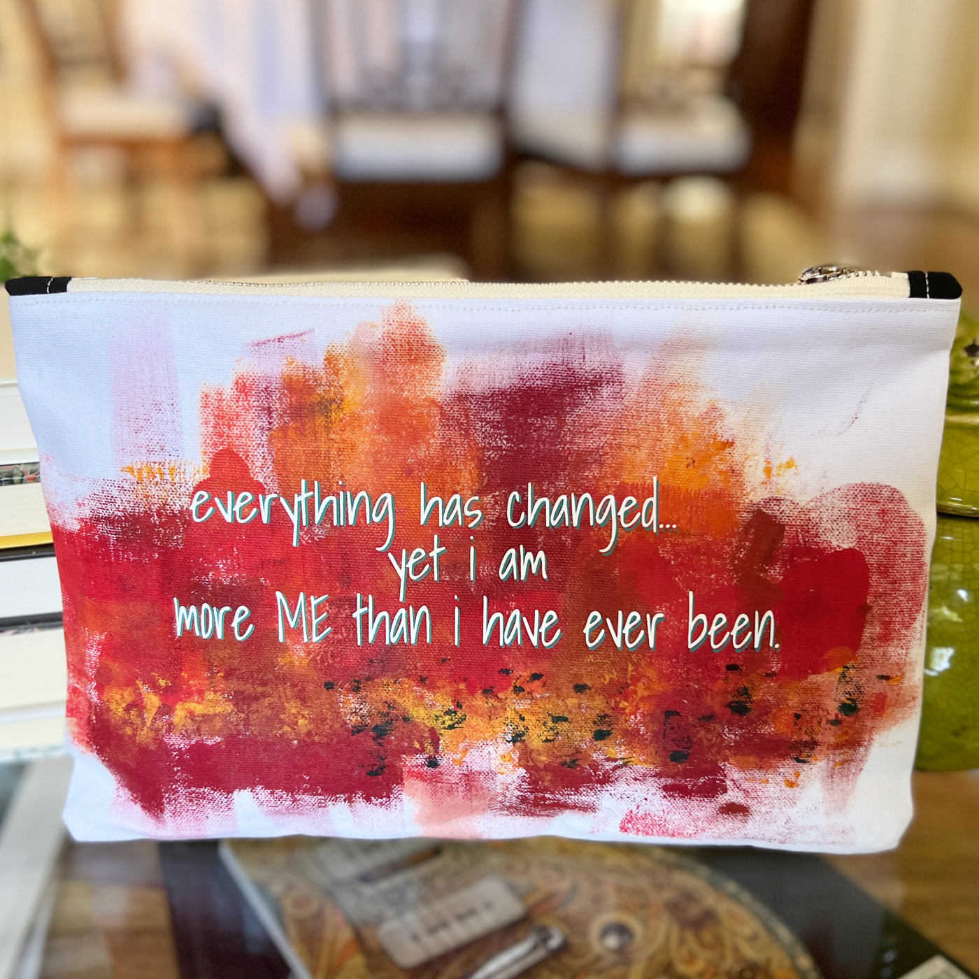 I am more me than ever before - canvas art zip bag