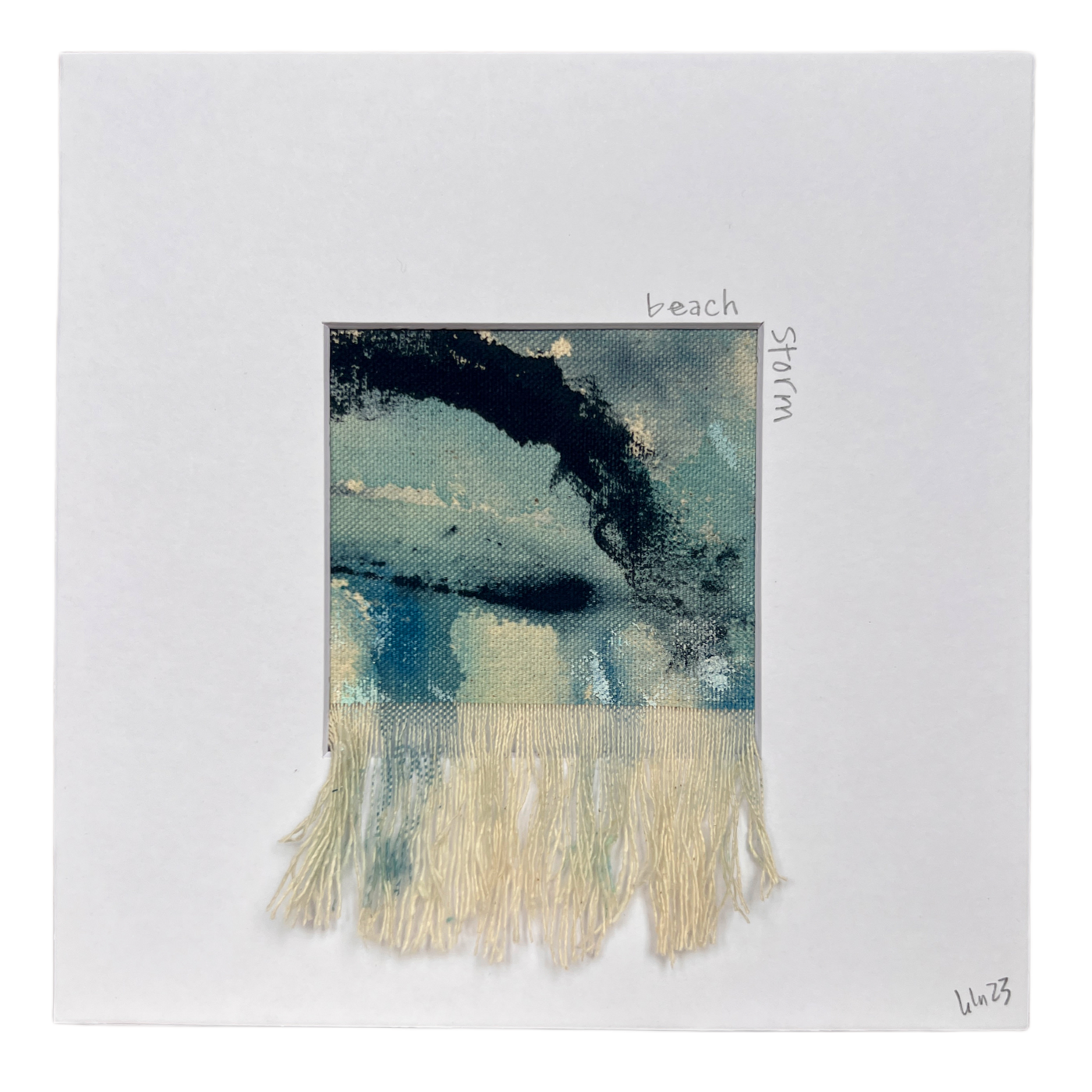 beach storm 1 - painted mixed media art print