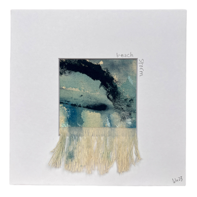 beach storm 1 - painted mixed media art print