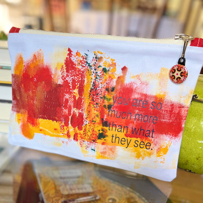 you are so much more - canvas art zip bag