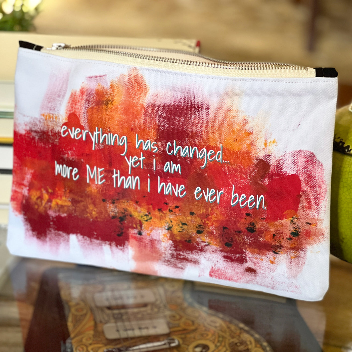 I am more me than ever before - canvas art zip bag