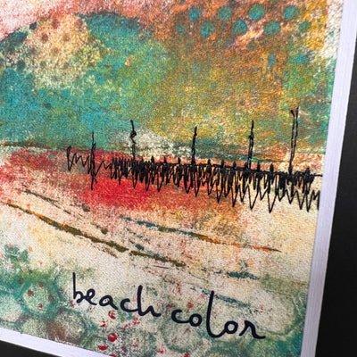 beach color - painted mixed media art print