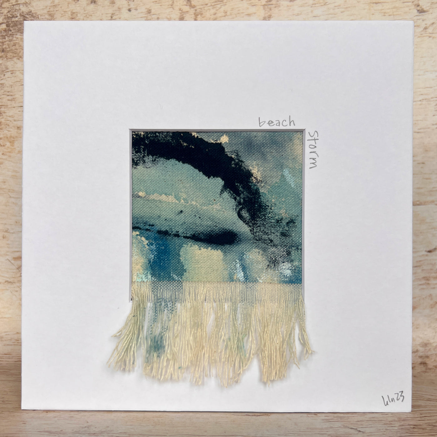 beach storm 1 - painted mixed media art print