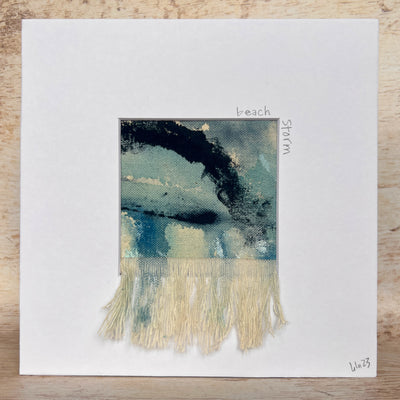 beach storm 1 - painted mixed media art print