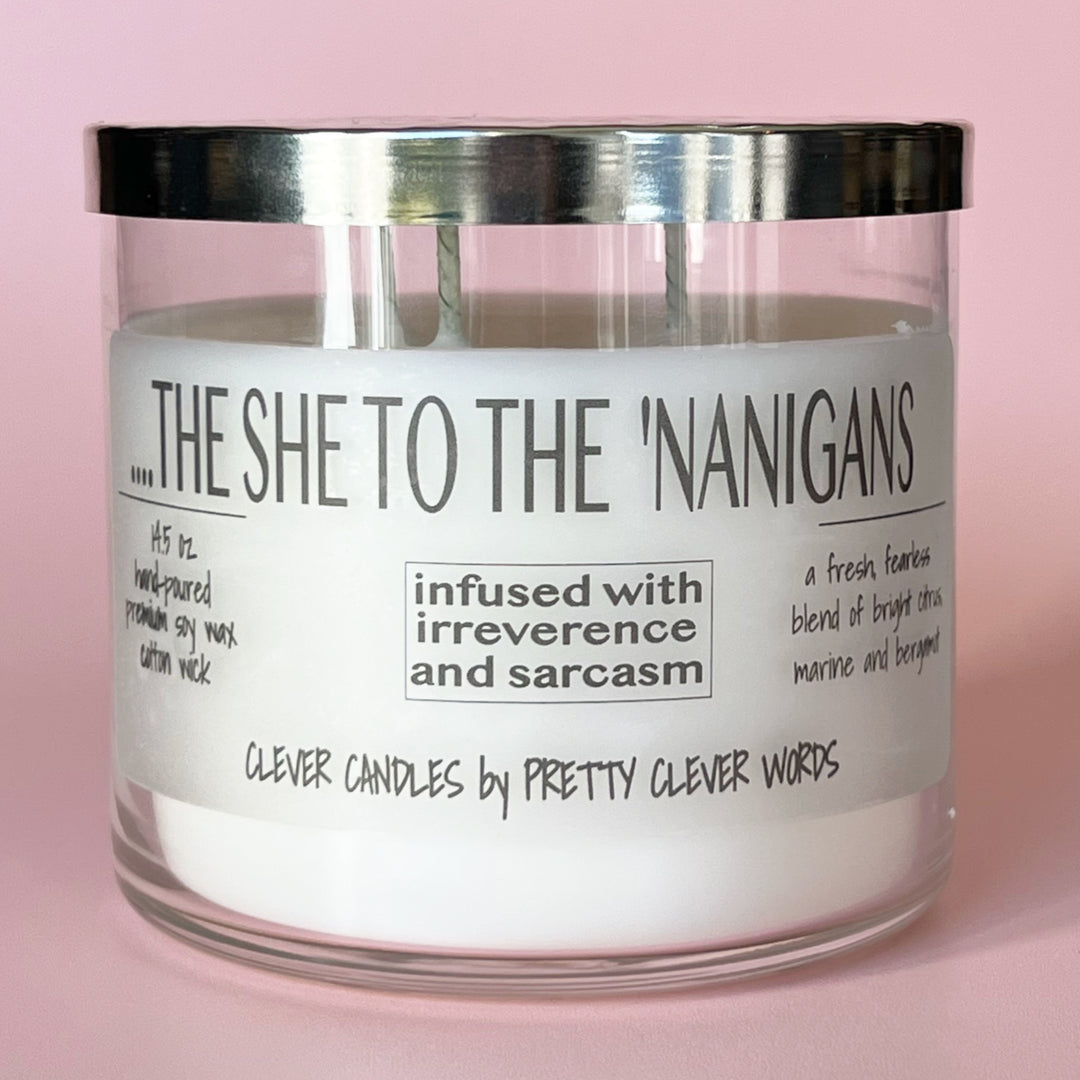 the she to the 'nanigans - 14.5 oz citrus bergamot candle