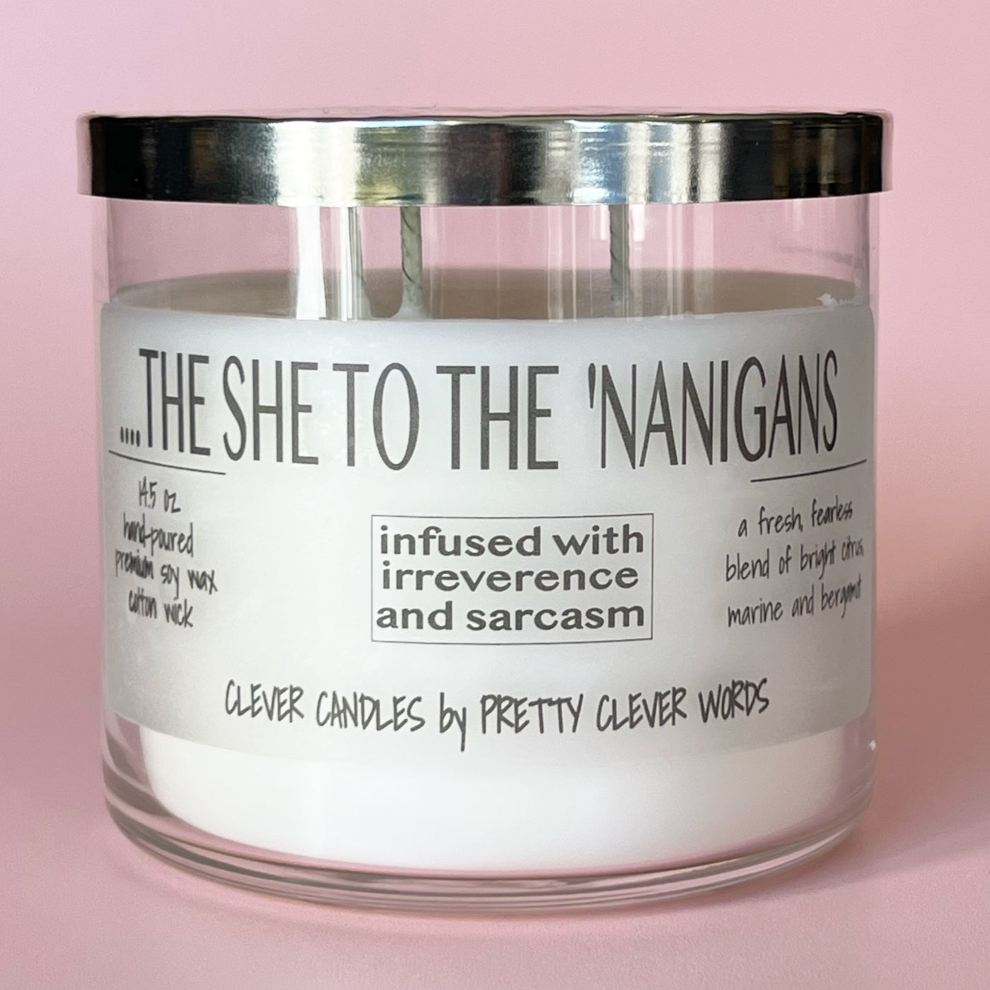 the she to the 'nanigans - 14.5 oz citrus bergamot candle
