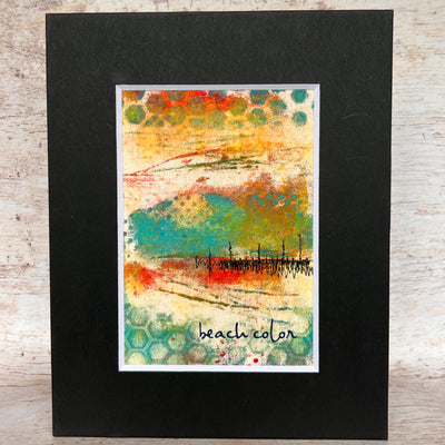 beach color - painted mixed media art print