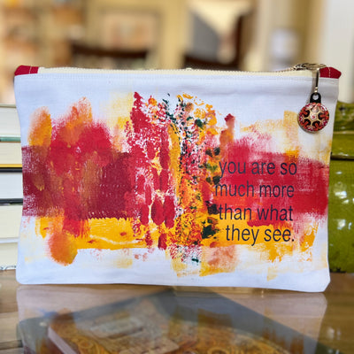 you are so much more - canvas art zip bag