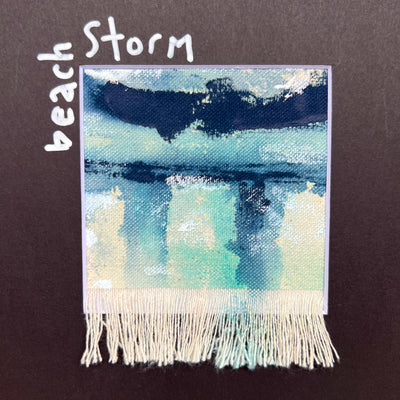 beach storm 2 - painted mixed media art print
