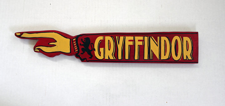 Wizard Houses Collection - wooden pointy finger signs - Pretty Clever Words