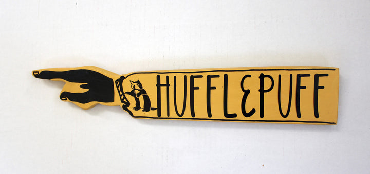 Wizard Houses Collection - wooden pointy finger signs - Pretty Clever Words