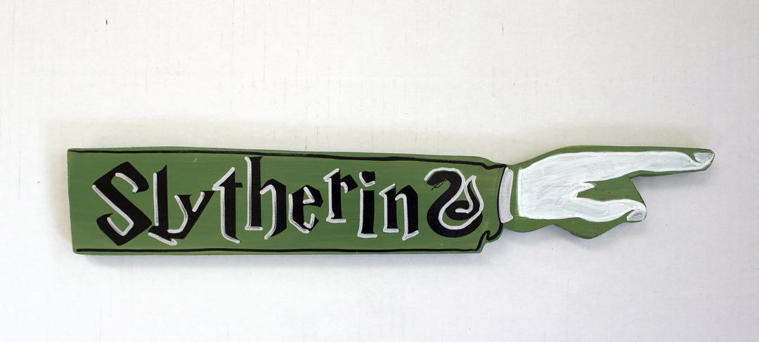 Wizard Houses Collection - wooden pointy finger signs - Pretty Clever Words