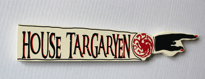 Thrones Collection - wooden pointy finger signs - Pretty Clever Words