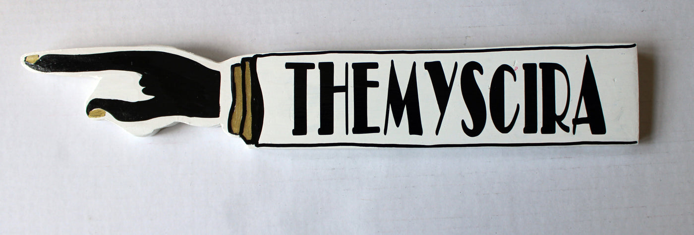 Amazon Wonder Collection - wooden pointy finger signs - Pretty Clever Words