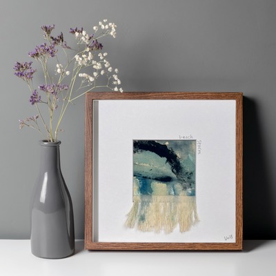 beach storm 1 - painted mixed media art print