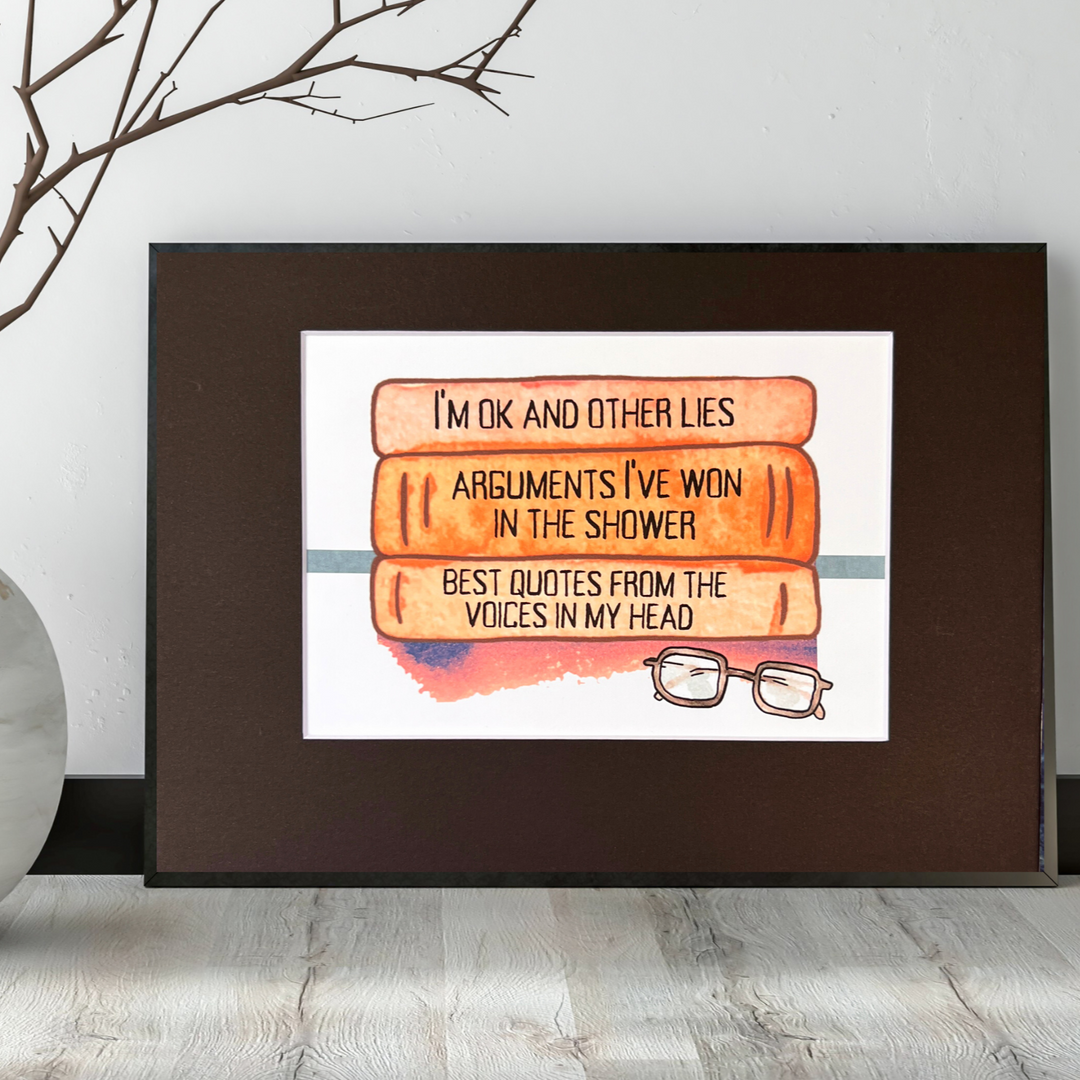 true life bookshelf print 5  - I'm ok and other lies