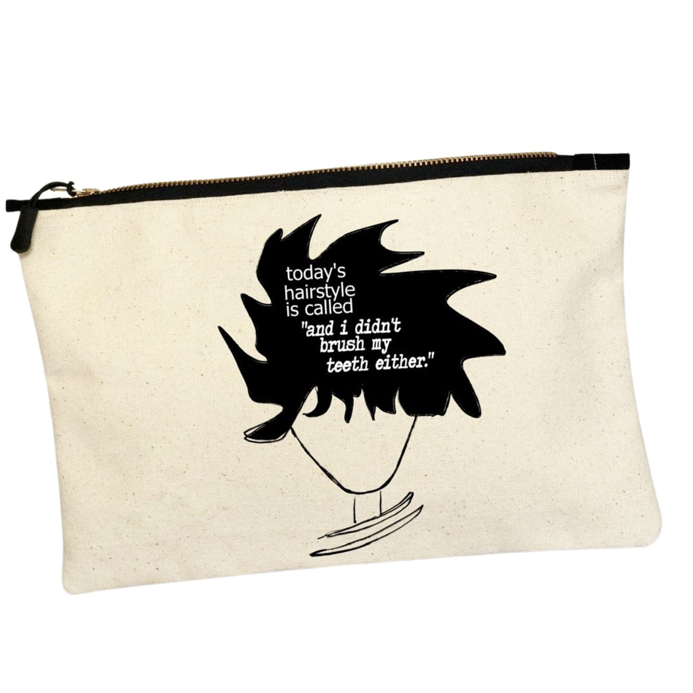 today's hairstyle - canvas zip bag