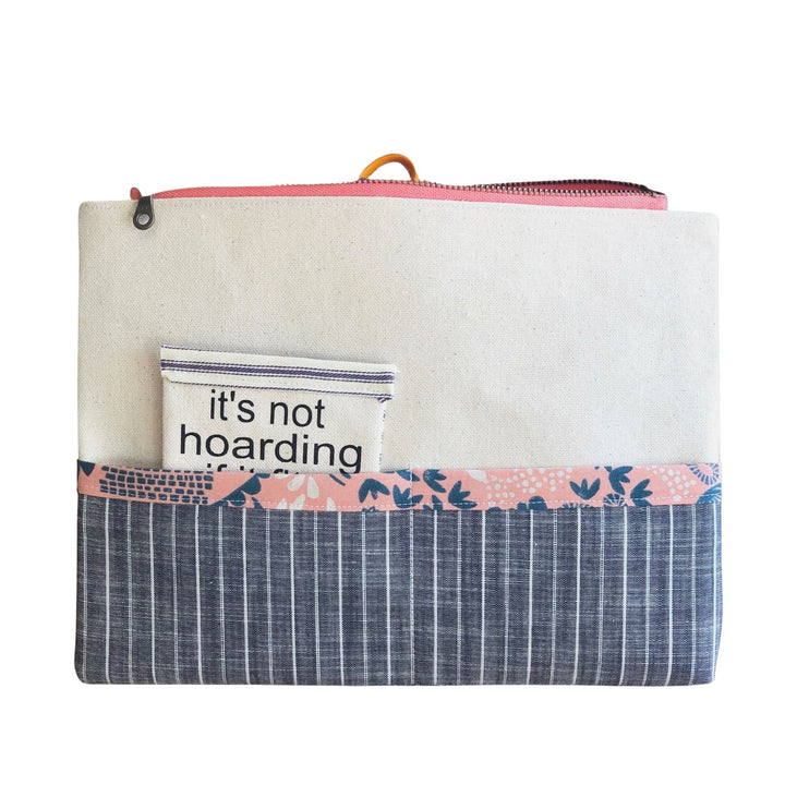 clever pockets - canvas zip bag