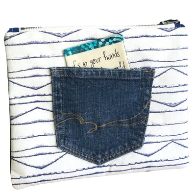pocket blues - canvas zip bag