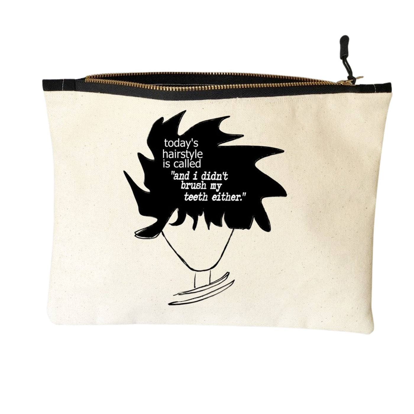 today's hairstyle - canvas zip bag