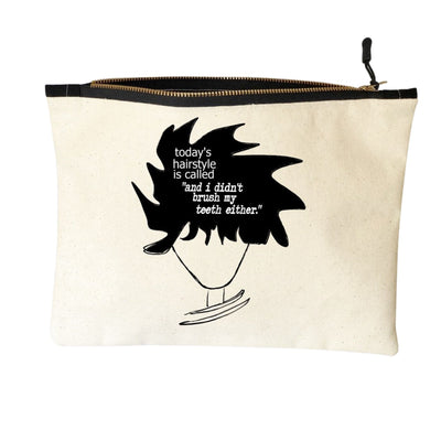 today's hairstyle - canvas zip bag