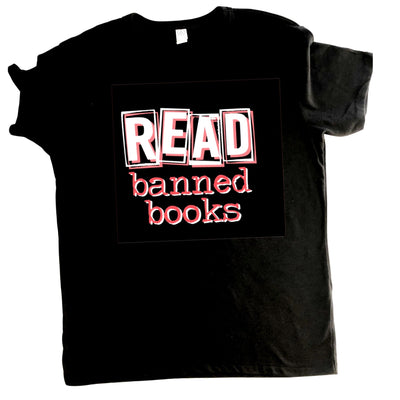 read banned books - women men unisex tee shirt