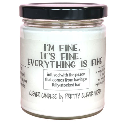 I'm fine. it's fine. everything's fine - vanilla lime candle