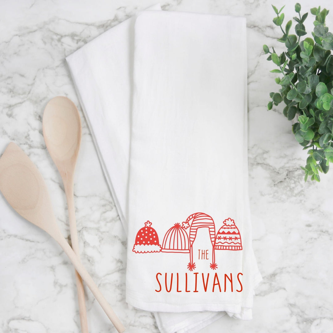 personalized holiday bar kitchen towel - tea kitchen towel