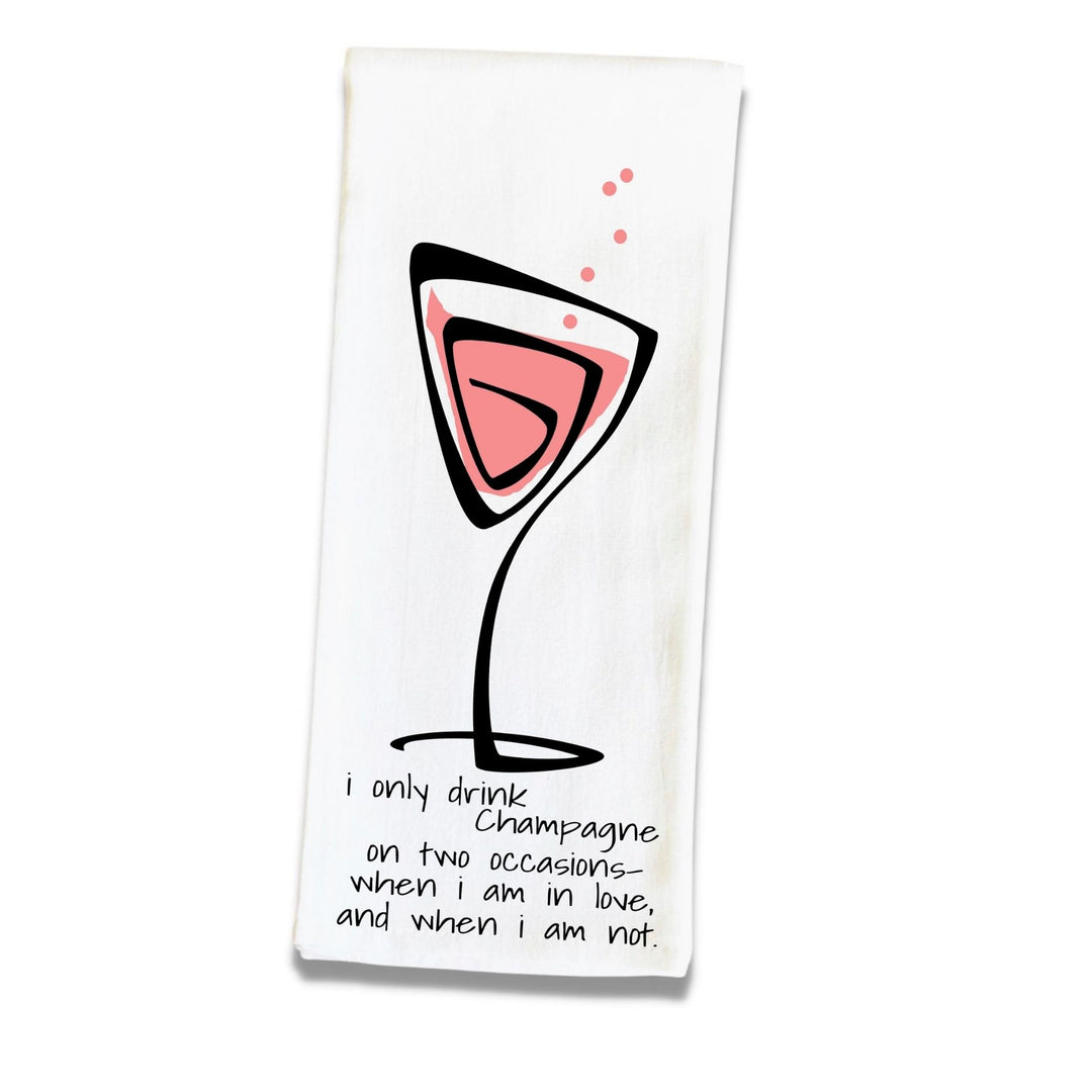 champagne for all occasions - cocktails and quotes bar towel LG