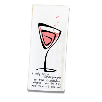 champagne for all occasions - cocktails and quotes bar towel LG