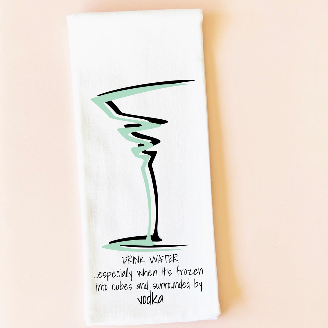 stay hydrated - cocktails and quotes bar and kitchen towel LG