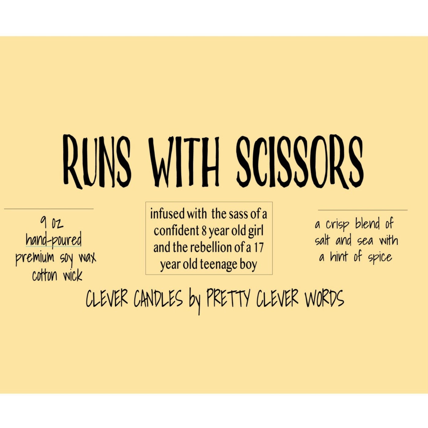 runs with scissors - salt life candle
