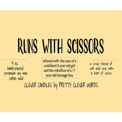 runs with scissors - salt life candle