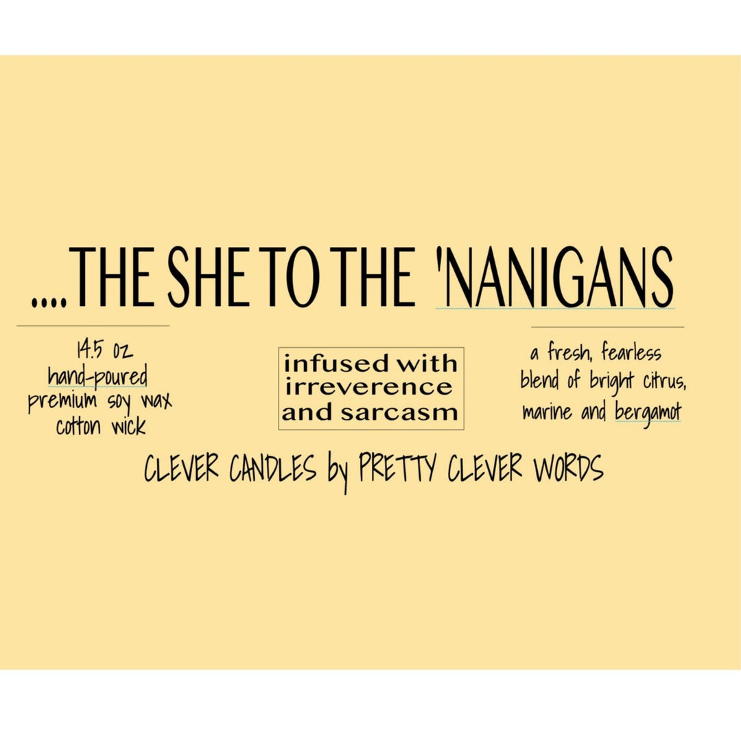 the she to the 'nanigans - 14.5 oz citrus bergamot candle