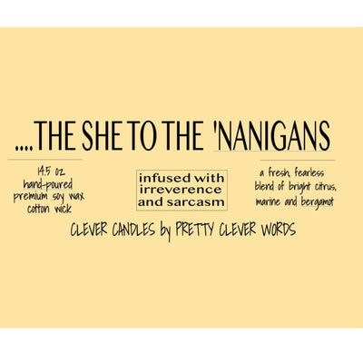 the she to the 'nanigans - 14.5 oz citrus bergamot candle