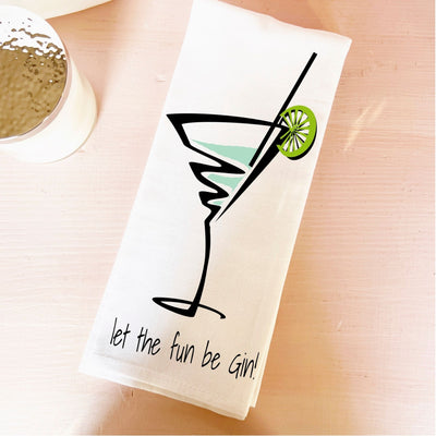 let the fun beGin - cocktails and quotes bar towel LG