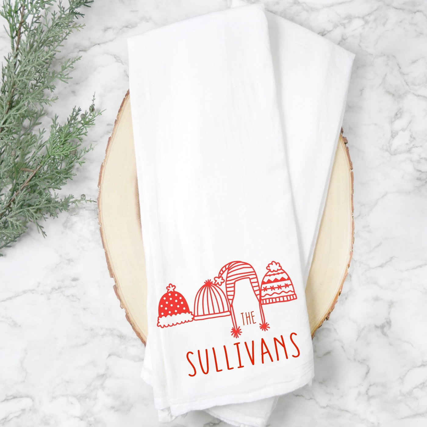 personalized holiday bar kitchen towel - tea kitchen towel