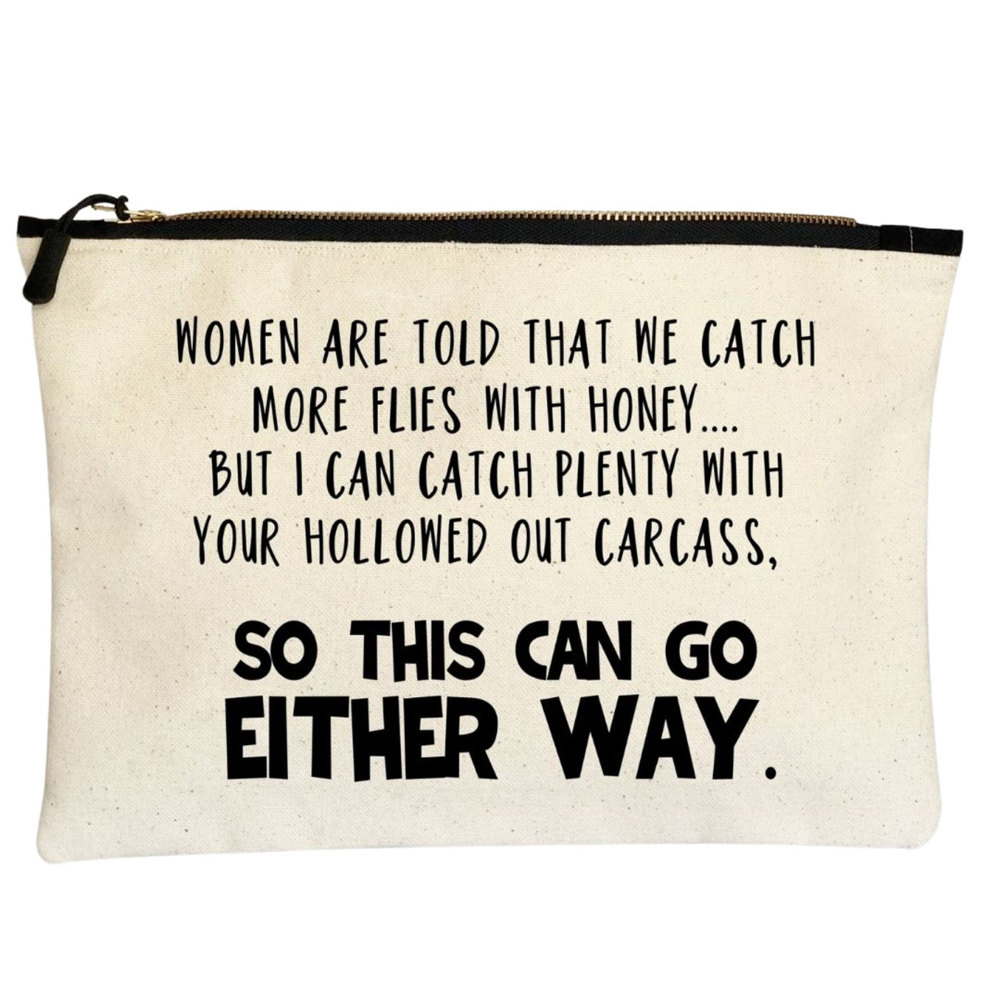 either way - canvas zip bag