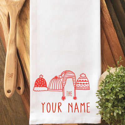 personalized holiday bar kitchen towel - tea kitchen towel