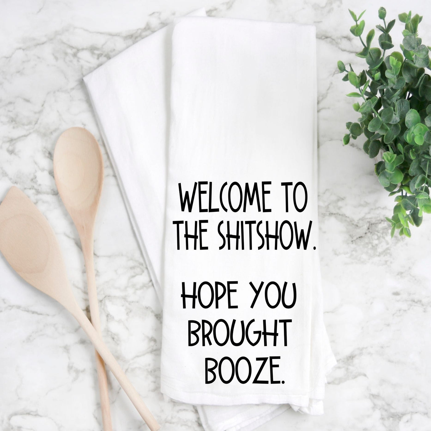 welcome to the show - humorous kitchen bar towel LG